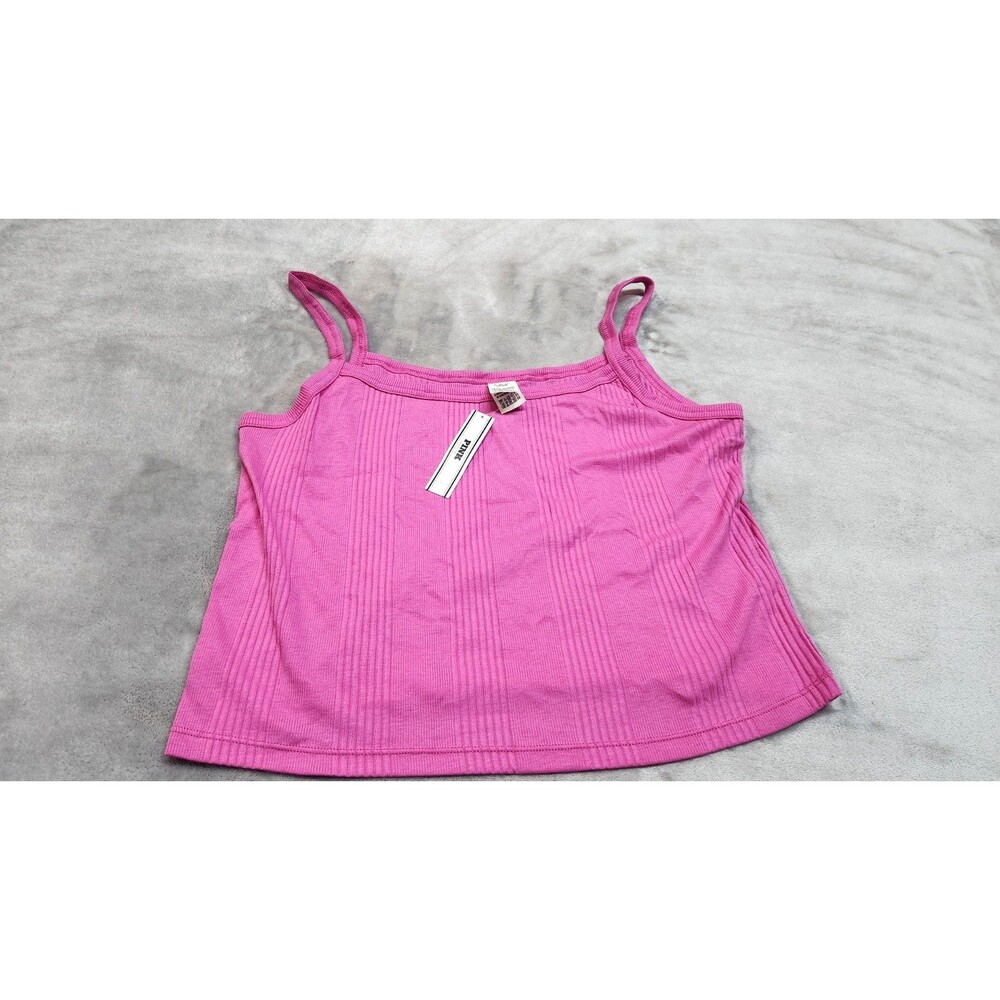 Victoria's Secret PINK XL‎ Pink Gossip Multi Rib Cami NWT